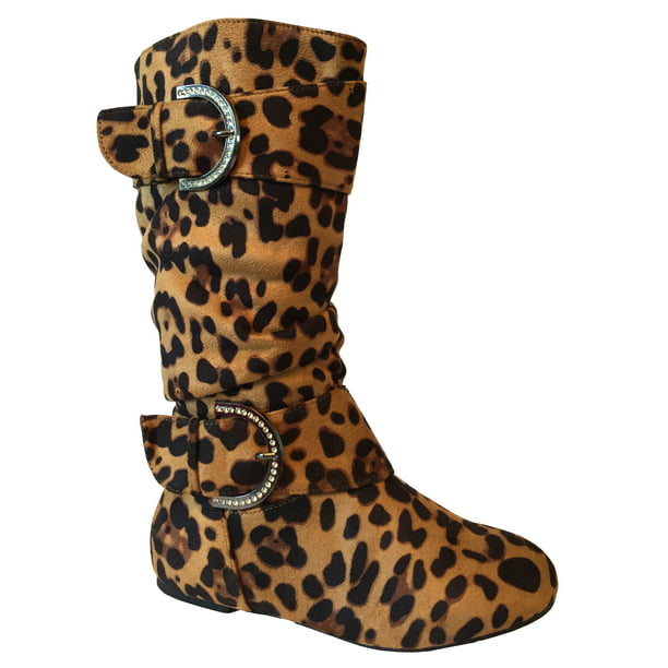 Details about   new Cheetah print  cute Ankle youth  girls Boots  Size 2